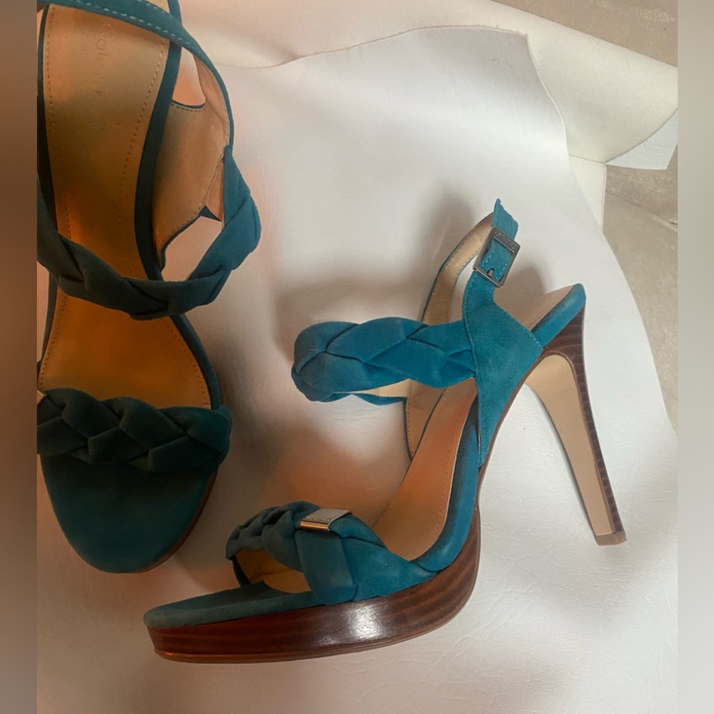 Elegant Teal High Heel Sandals